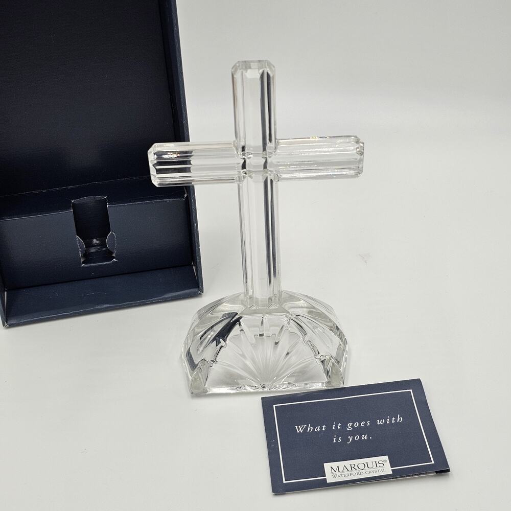 Marquis Waterford Crystal Standing Cross Engraving Panel IOB